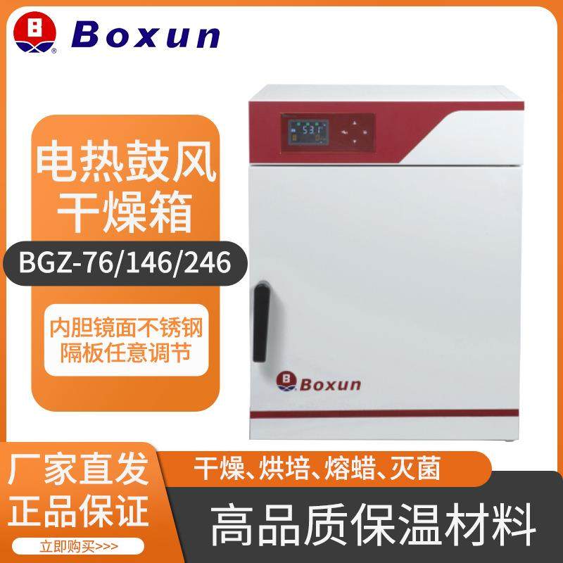 博迅BGZ-146电热鼓风干燥箱300度工业烤箱可编程液晶显示干燥箱