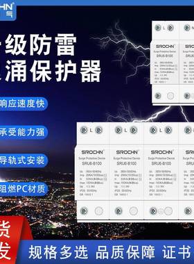 防雷电涌T1避雷器（10/350）一级4P12.5KA15KA25KA防雷浪涌保护