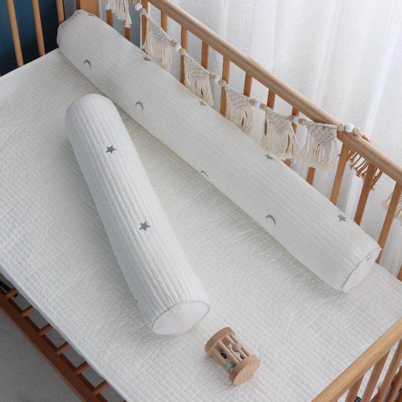 韩式绗缝圆柱枕多用途婴儿靠枕新生儿防撞防摔床围孕妇休息安抚枕