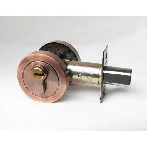 辅助锁锌合金单舌呆锁卧室带匙圆头锁实木门暗藏锁deadboltlock