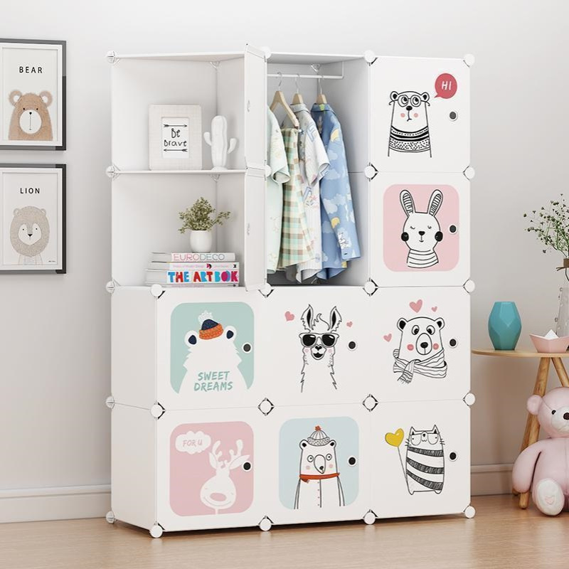 简易儿童衣柜塑料多功能塑料收纳柜子现代衣橱宝宝学生折叠衣柜