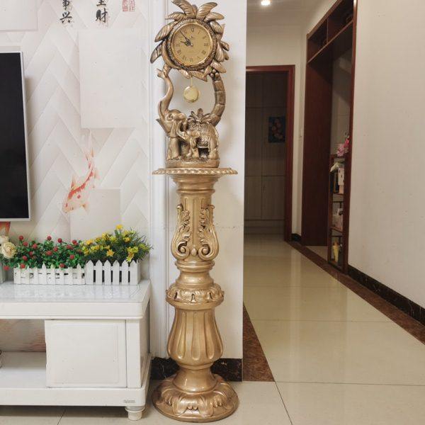 欧式客厅落地钟电视柜旁边摆设家居装饰轻奢时尚花架家用创意座钟,家居饰品,立钟/落地钟,淘宝优惠券,粉丝福利购,淘宝优惠卷