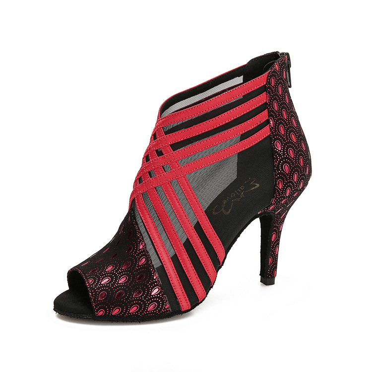 女士拉丁舞鞋高跟成人舞蹈鞋交谊舞鞋广场跳舞鞋凉鞋软底舞鞋厂家