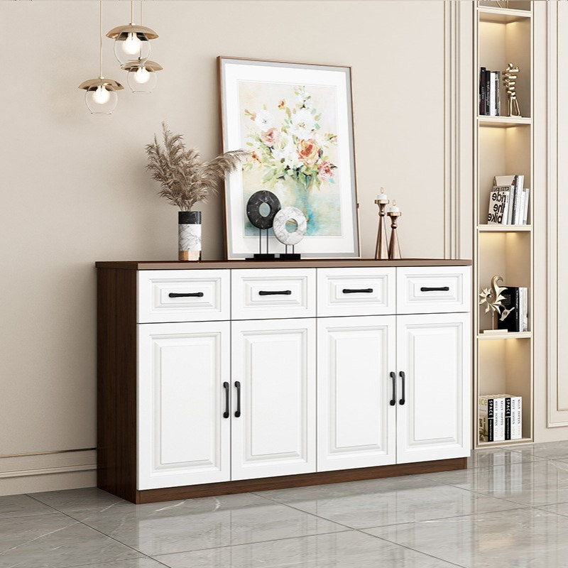 实木餐边柜欧式简约厨房碗柜餐厅柜边柜客厅茶水柜多功能储物柜