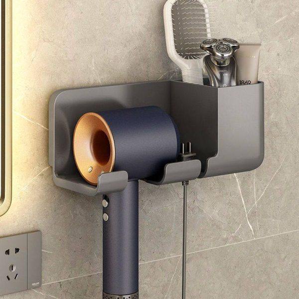 吹风机置物架免打孔卫生间电吹风挂架浴室壁挂式风筒支架收纳神器,家庭/个人清洁工具,吹风机置物架,淘宝优惠券,粉丝福利购,淘宝优惠卷
