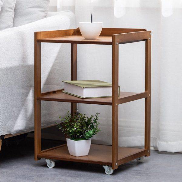 楠竹移动床头柜卧室简约仿古柜子简易床头收纳柜家用储物沙发边柜