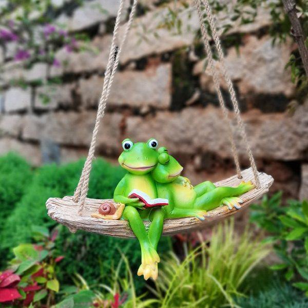 青蛙荡秋千创意摆件庭院户外花园阳台树上装饰小摆件挂件可爱卡通,家居饰品,户外/庭院摆件,淘宝优惠券,粉丝福利购,淘宝优惠卷