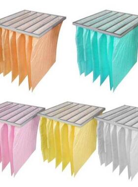 铝合金框初效袋式过滤器F5纤维阻燃板框滤595*595*600*6p