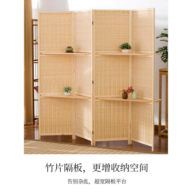 竹编屏风隔断折屏卧室客厅玄关时尚简易折叠办公室酒店田园屏风屏