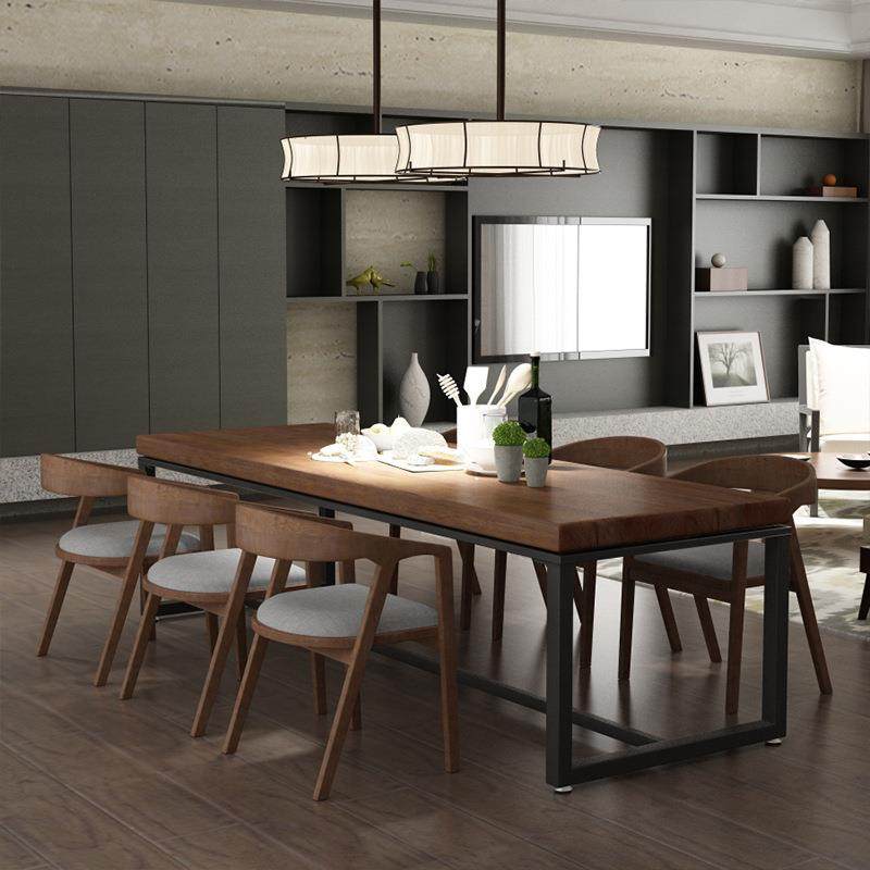 美式家用实木餐桌简约客厅长条实木饭桌loft小户型餐桌椅组合,农用物资,其他肥料,淘宝优惠券,粉丝福利购,淘宝优惠卷