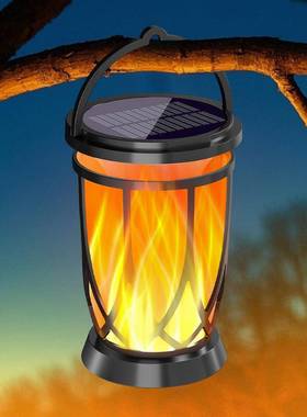 新品太阳能户外庭院灯火焰灯草坪灯花园装饰景观氛围灯28LED