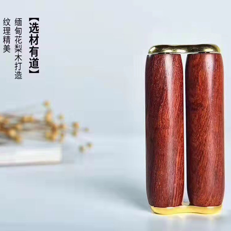 缅甸花梨木质手握手部按摩器手把件手部把玩创意男女老少通用