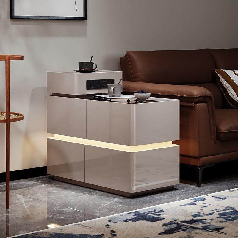 沙发边几轻奢高级感客厅侧边多功能小茶几现代简约边柜储物收纳柜