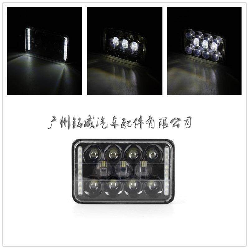 5寸54W方灯4*6led透镜工作灯卡车货车远近光日行灯前大灯
