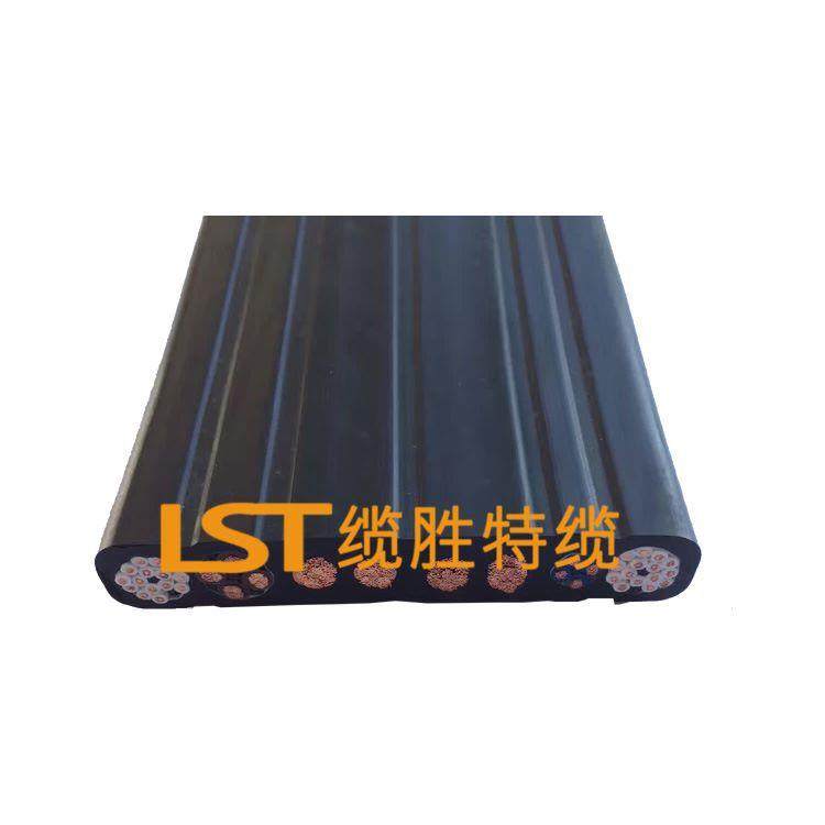 上海缆胜扁平线缆规格型号-屏蔽带钢丝抗拉扁电缆