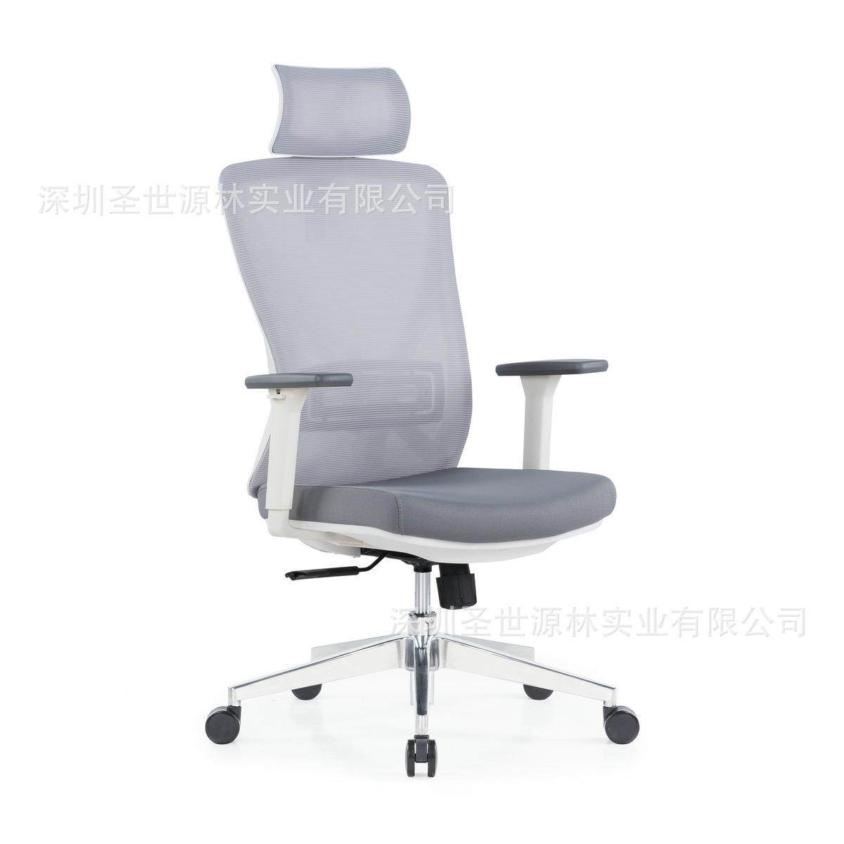 直销黑白框透气网布办公椅时尚升降滑轮电脑椅弓形会议椅