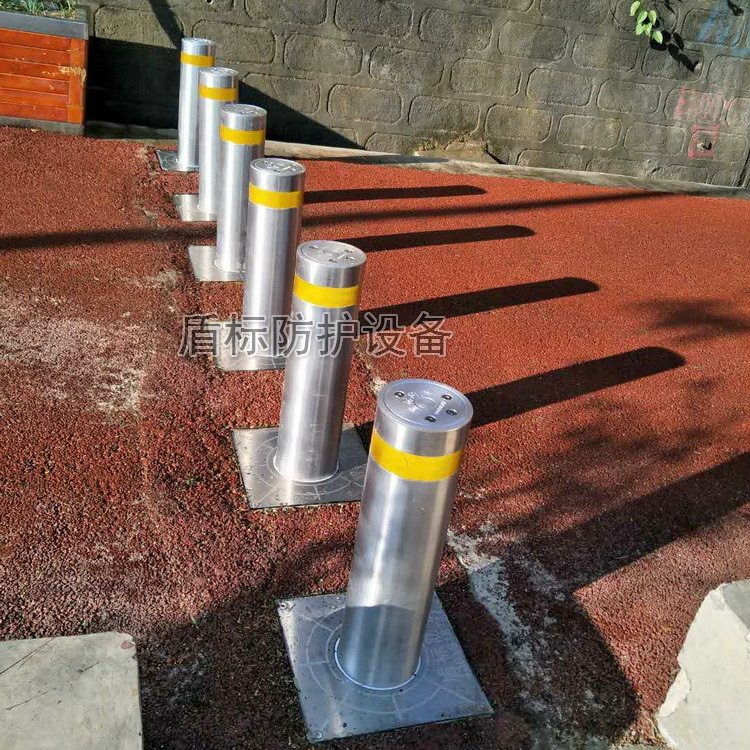不锈钢可活动地桩大门升降柱攀枝花公园学校半自动伸缩柱液压车挡