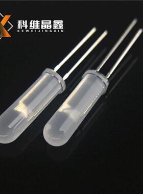 F5圆头雾状高胶体白色led灯珠高头10.8mm-19.5mm透明长胶体白光