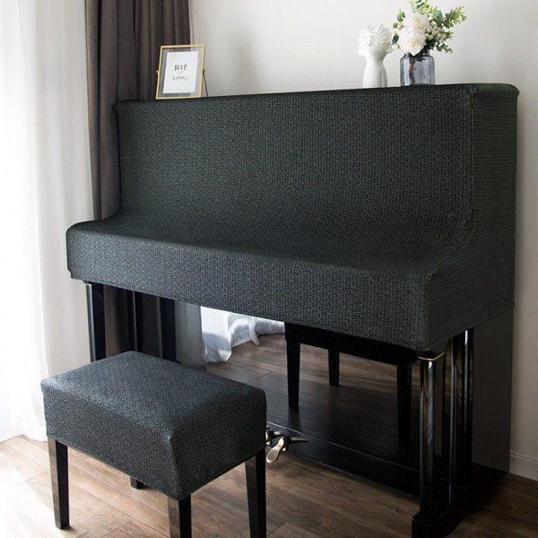 四面弹力针织立式钢琴套防水防污防尘免洗轻奢居家高档盖布坐凳套,居家布艺,钢琴罩,淘宝优惠券,粉丝福利购,淘宝优惠卷