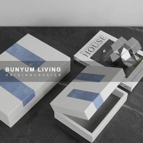 现代极简约轻奢蓝白收纳盒软装饰品家居玄关柜摆件卧室台面首饰盒,家居饰品,饰品盒,淘宝优惠券,粉丝福利购,淘宝优惠卷