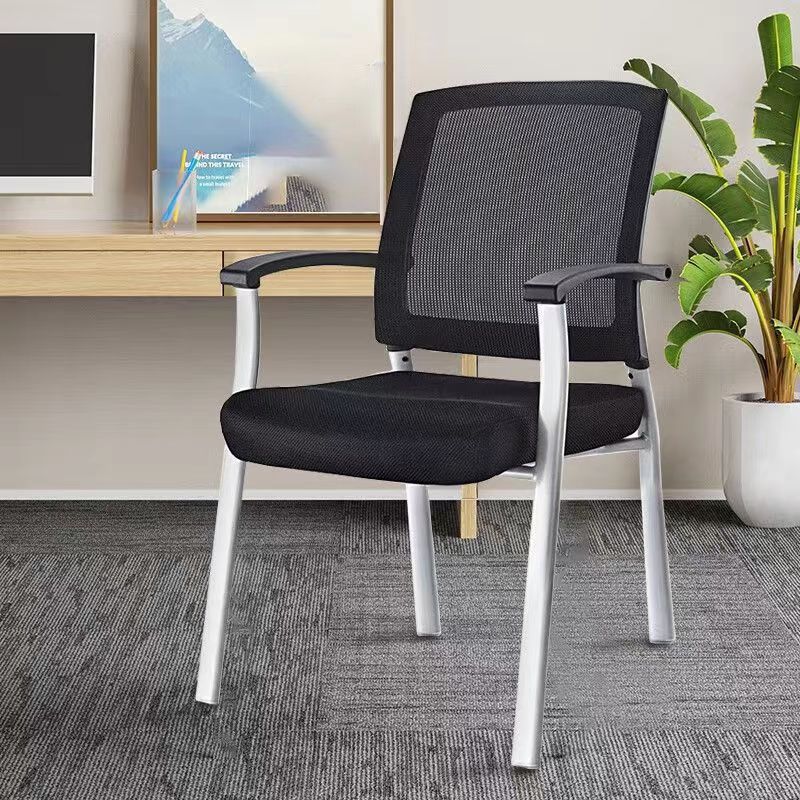 批发会议接待椅公司接待室椅电脑椅职员工现代办公椅网布四脚椅