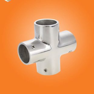 船用316不锈钢四通 管连接件 五金配件 船舶22/25mm游快艇钓鱼船