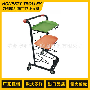 餐厅推车快餐店饭店酒店送餐车 BT13 中号餐盘车 金属餐盘车