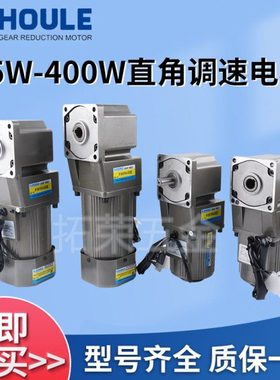 HOULE豪力电机减速电机220v直角调速电机90度转角减速机电动机
