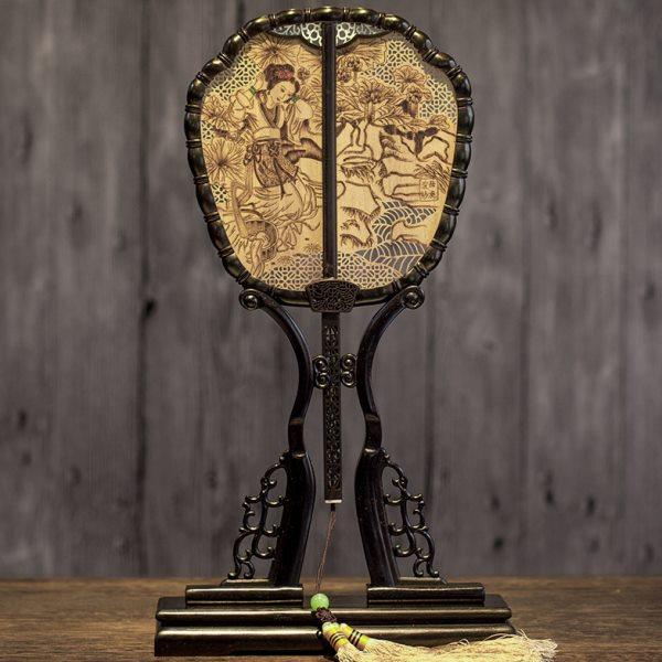 老阊门水檀宫扇扇子古风走秀檀木扇中国风镂空檀木折扇工艺传统,居家日用,扇子,淘宝优惠券,粉丝福利购,淘宝优惠卷