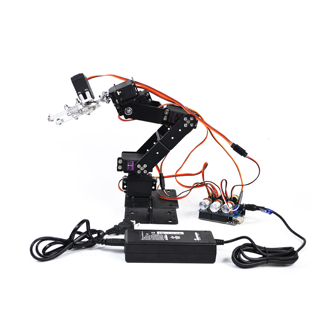 六自由度机械臂for arduino套装电位器旋钮控制mg996舵机