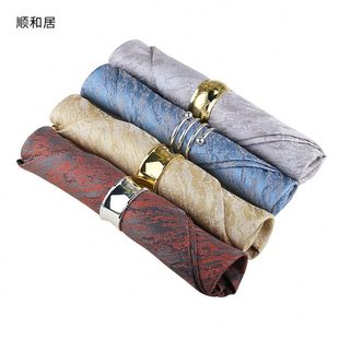 高端会所餐巾布蓝色西餐餐厅折花口布饭店擦杯布酒店专用摆台餐布