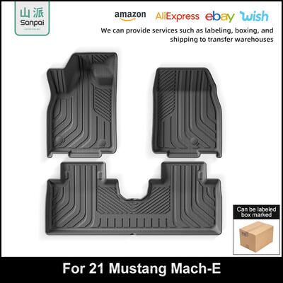 适用于21款福特电马MustangMach-E汽车脚垫TPE脚垫后备箱垫外贸
