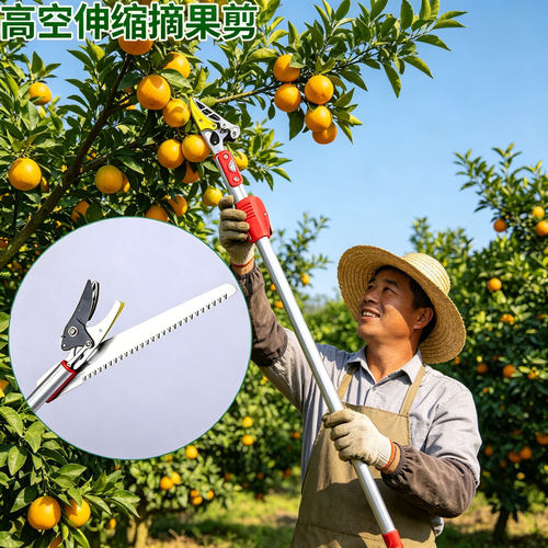 严选荔枝柿子园林高空摘果剪采果器伸缩摘果器水果采摘工具批发