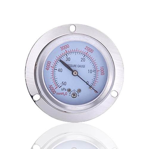 广东供应不锈钢负压表膜盒微压表轴向带前边埋入式安装-50KPA厂销