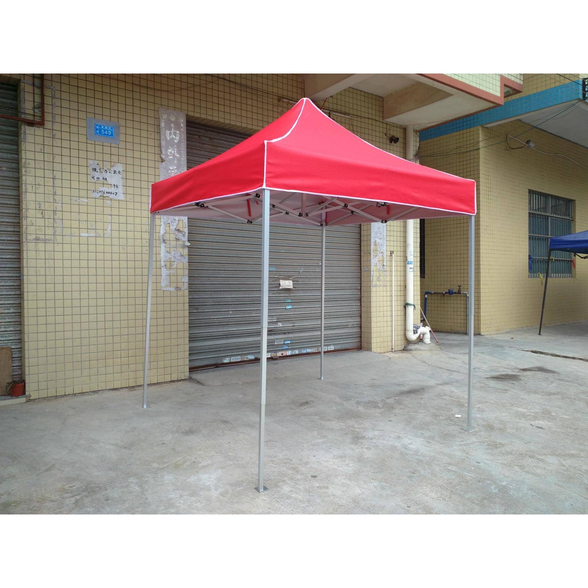 供应户外伸缩防雨2×2米便携式铝合金帐篷地摊摆摊广告3折帐篷伞