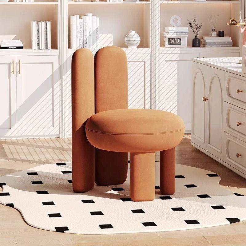 奶油风设计师餐椅现代简约化妆椅创意化妆凳服装店兔耳朵沙发凳子,纺织面料/辅料/配套,纺织机械配件,淘宝优惠券,粉丝福利购,淘宝优惠卷