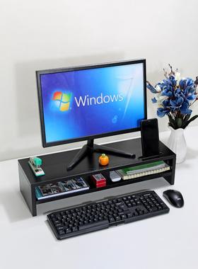 KE3C电脑显示器增高置物架键盘收纳桌面屏幕支架单双层带卡槽60厘