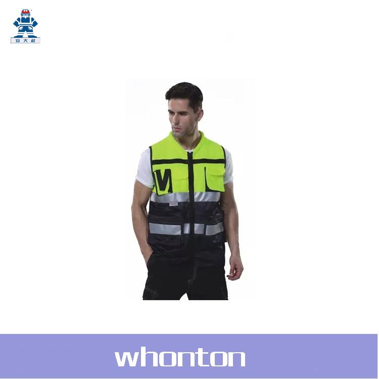 反光服多功能高警示反光马夹安大叔反光马甲80107(A516荧光黄)