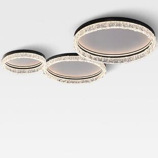 意式现代简约高级感大厅灯创意艺术造型新款护眼客厅灯圆环吸顶灯