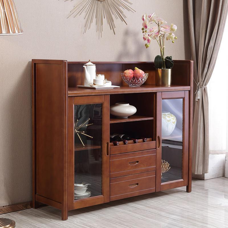 实木餐边柜客厅家用收纳储物柜餐厅酒柜一体茶水柜备餐柜碗柜橱柜