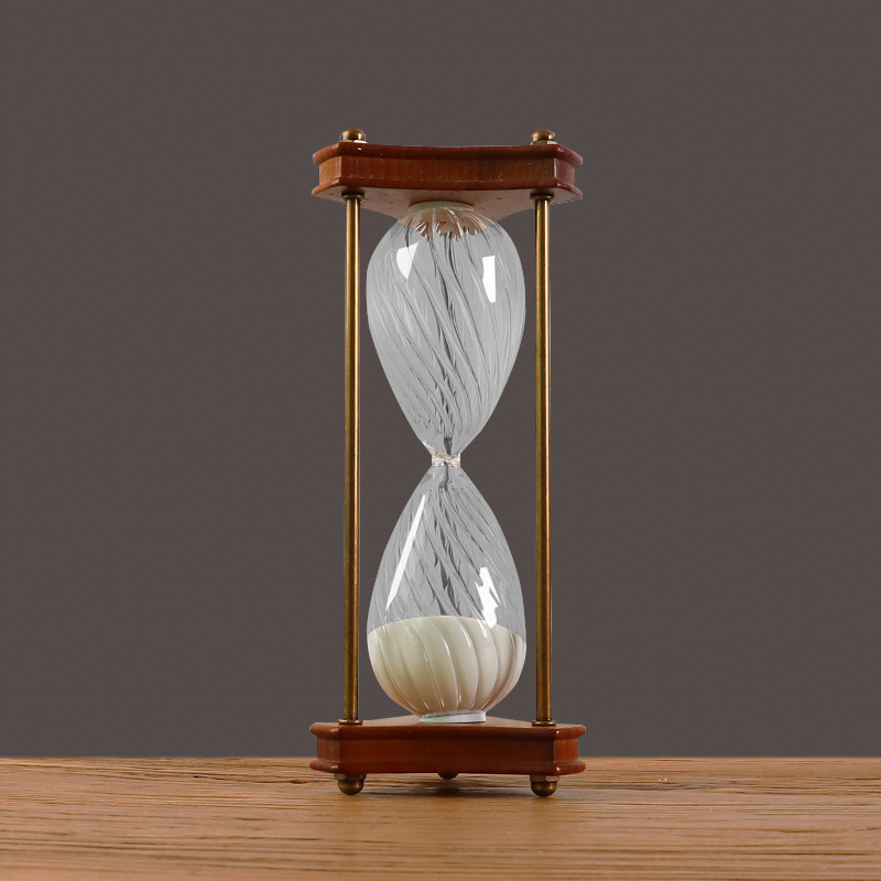 实木沙漏计时器60分钟30分钟生日情人节送教师礼物书架样板间摆件