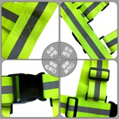 反光背带弹力马甲松紧调节反光带加大码 100到220斤夜跑警示反光衣