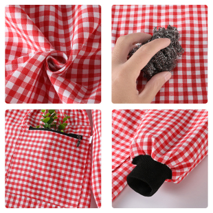 四季款透气防污不闷热家用厨房长袖护衣工作服罩衣围裙男女款简约