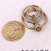 中式 门饭店房门门环实心拉环 纯铜大门把手仿古木门把手老式