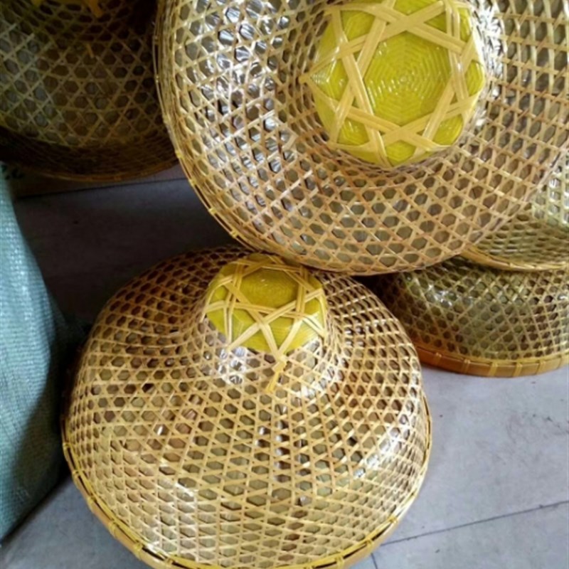 海边风情竹编竹帽渔夫渔民帽道具舞蹈帽装饰帽遮阳斗笠帽2顶起发