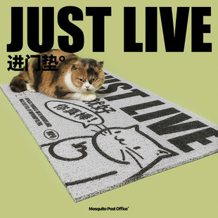 蚊字邮局  创意家用丝圈入户地垫蹭土脚垫耐脏耐磨活着回来就好W