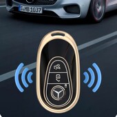 适用奔驰钥匙套c260lc200l新s400扣EQE车高级感壳GLC300l金属包男