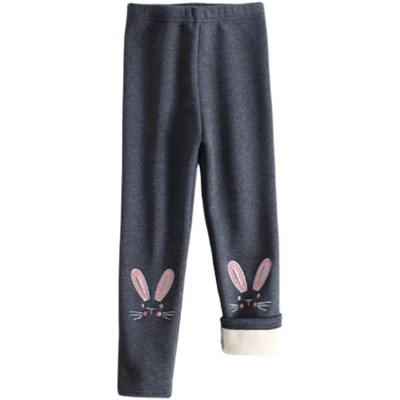 女童裤子薄绒外穿一体绒冬季洋气纯棉打底裤加绒加厚女宝保暖长裤