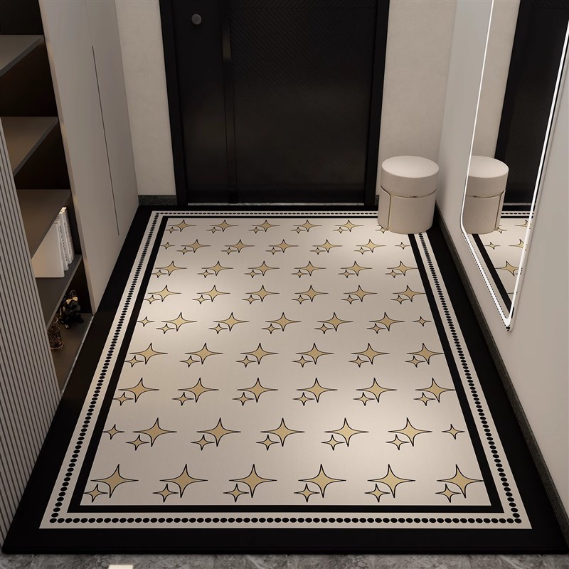 入户门垫高级轻奢地垫家用地毯耐脏防滑客厅玄关大门进门口脚垫子