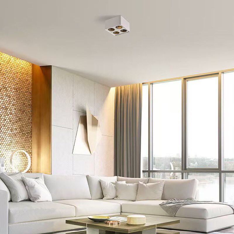 明装斗胆灯智能调光客厅灯餐厅灯吸顶无主灯四头led防眩筒灯射灯,家装灯饰光源,斗胆灯,淘宝优惠券,粉丝福利购,淘宝优惠卷